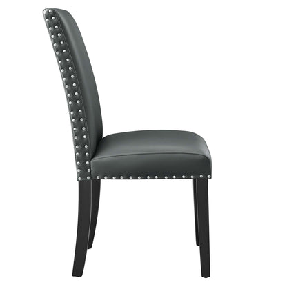Parcel Dining Faux Leather Side Chair by Furniture For America