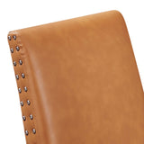 Maison Dining Faux Leather Side Chair in Tan