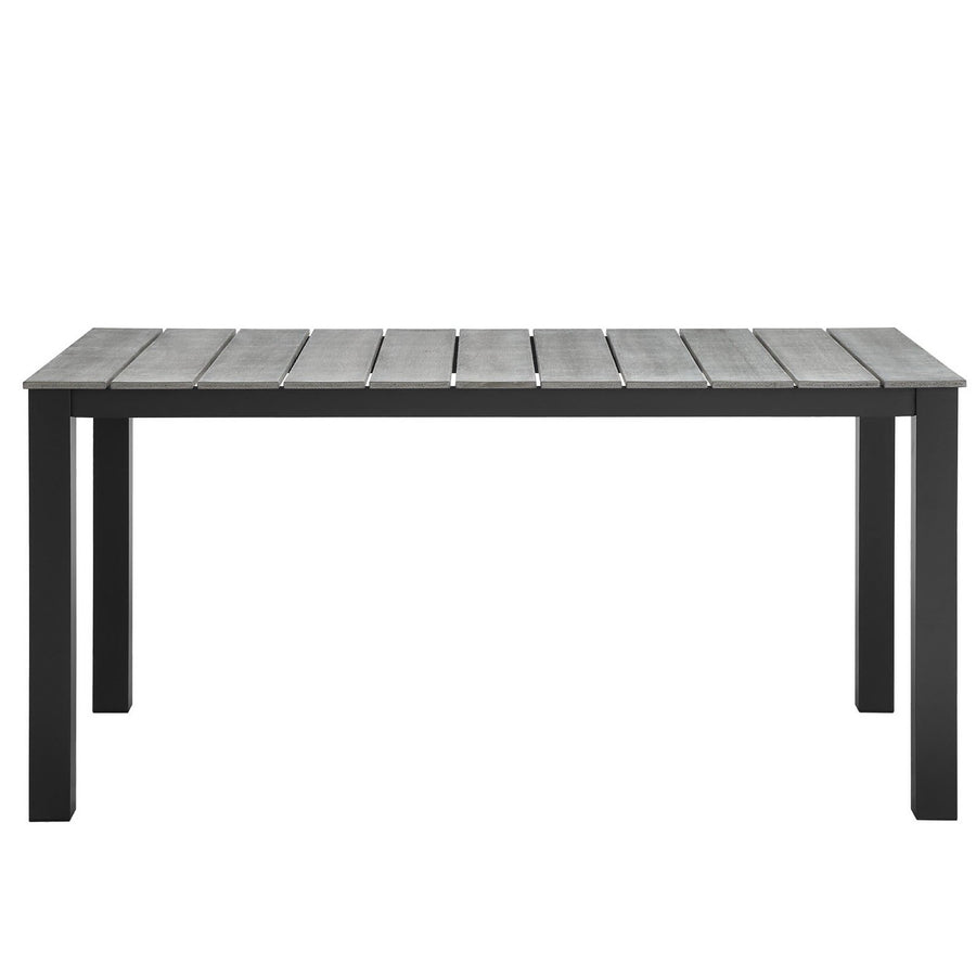 Marin 63" Outdoor Patio Dining Table in Brown Gray