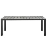 Marin 80" Outdoor Patio Dining Table in Brown Gray
