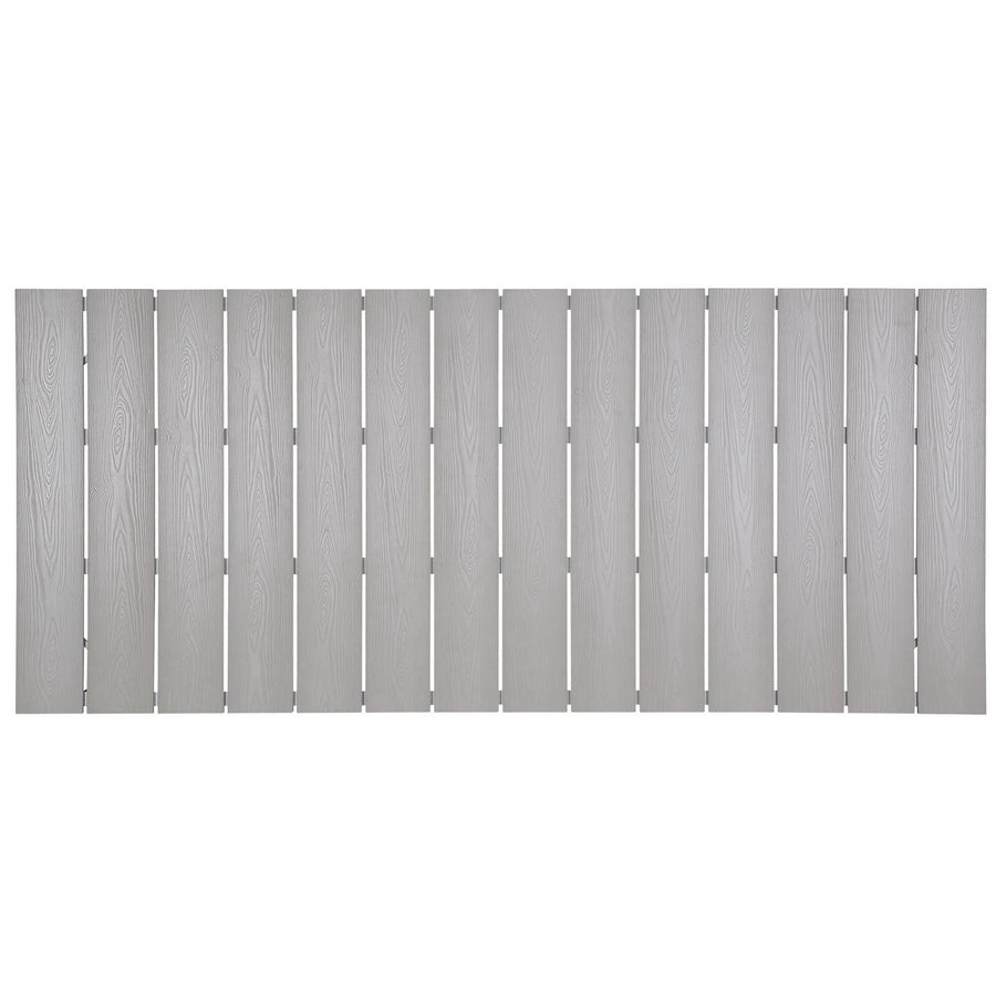 Marin 80" Outdoor Patio Dining Table in White Light Gray