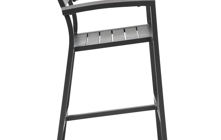 Marin Outdoor Patio Bar Stool in Brown Gray