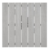 Marin 28" Outdoor Patio Dining Table in White Light Gray