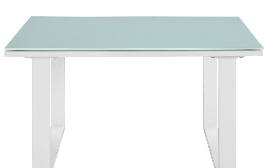 Lotus Outdoor Patio Side Table in White