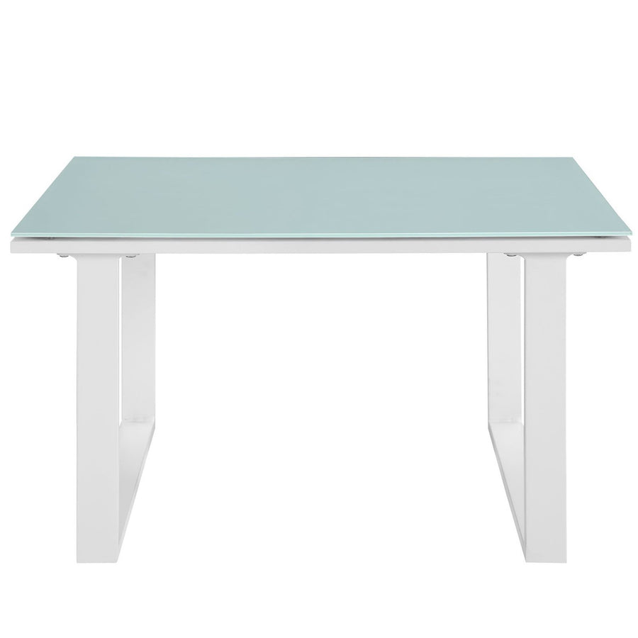 Lotus Outdoor Patio Side Table in White