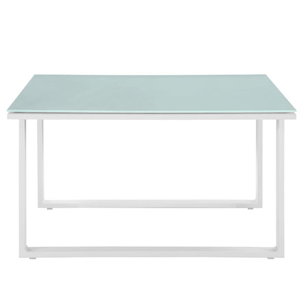 Fortuna Outdoor Patio Side Table in White