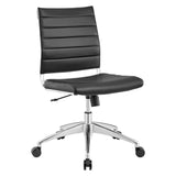 Vanilla Armless Mid Back Office Chair in Black