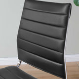 Vanilla Armless Mid Back Office Chair in Black