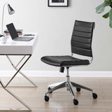 Vanilla Armless Mid Back Office Chair in Black