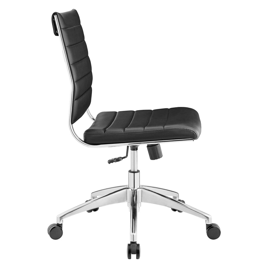 Vanilla Armless Mid Back Office Chair in Black