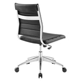 Vanilla Armless Mid Back Office Chair in Black