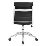 Vanilla Armless Mid Back Office Chair in Black