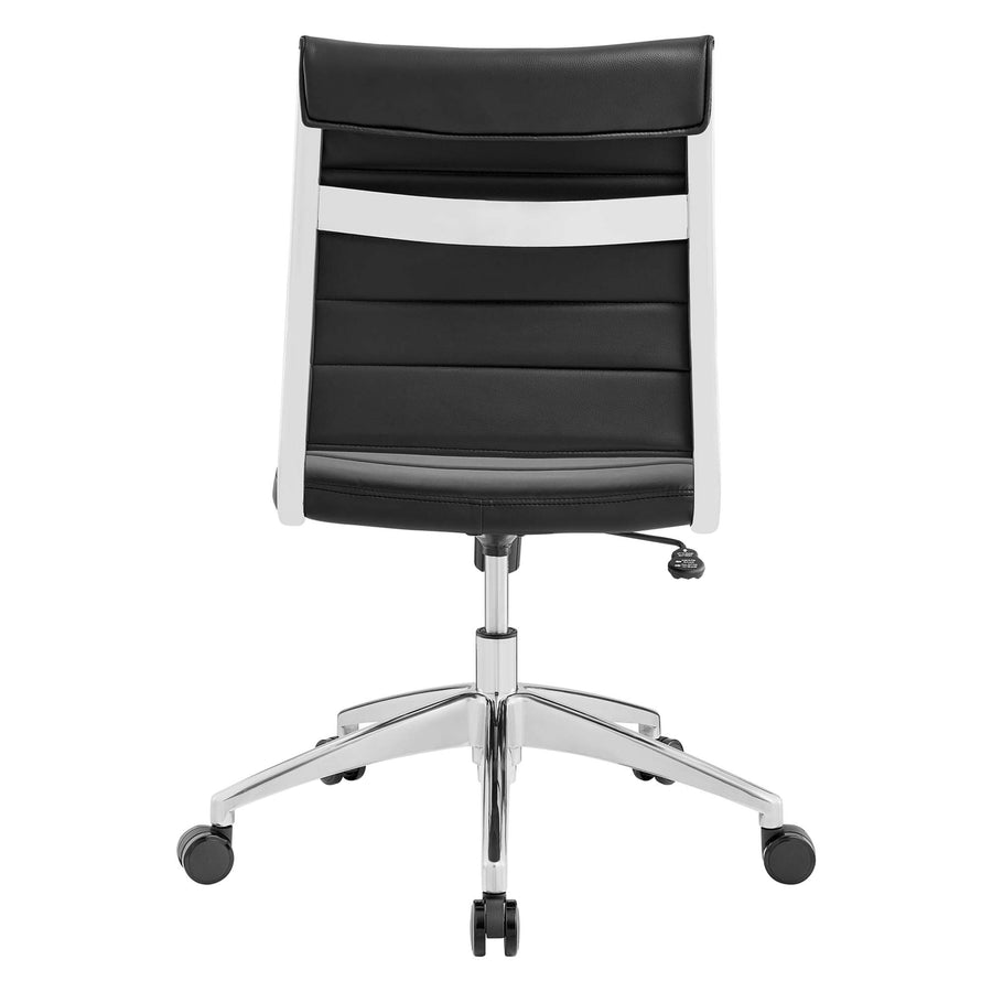 Vanilla Armless Mid Back Office Chair in Black