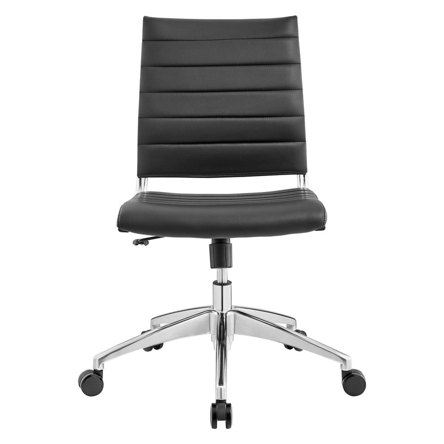 Vanilla Armless Mid Back Office Chair in Black