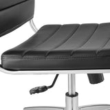 Vanilla Armless Mid Back Office Chair in Black