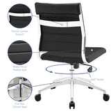 Vanilla Armless Mid Back Office Chair in Black