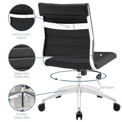Jive Armless Mid Back Office Chair by Furniture for America