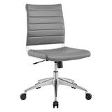 Vanilla Armless Mid Back Office Chair in Gray