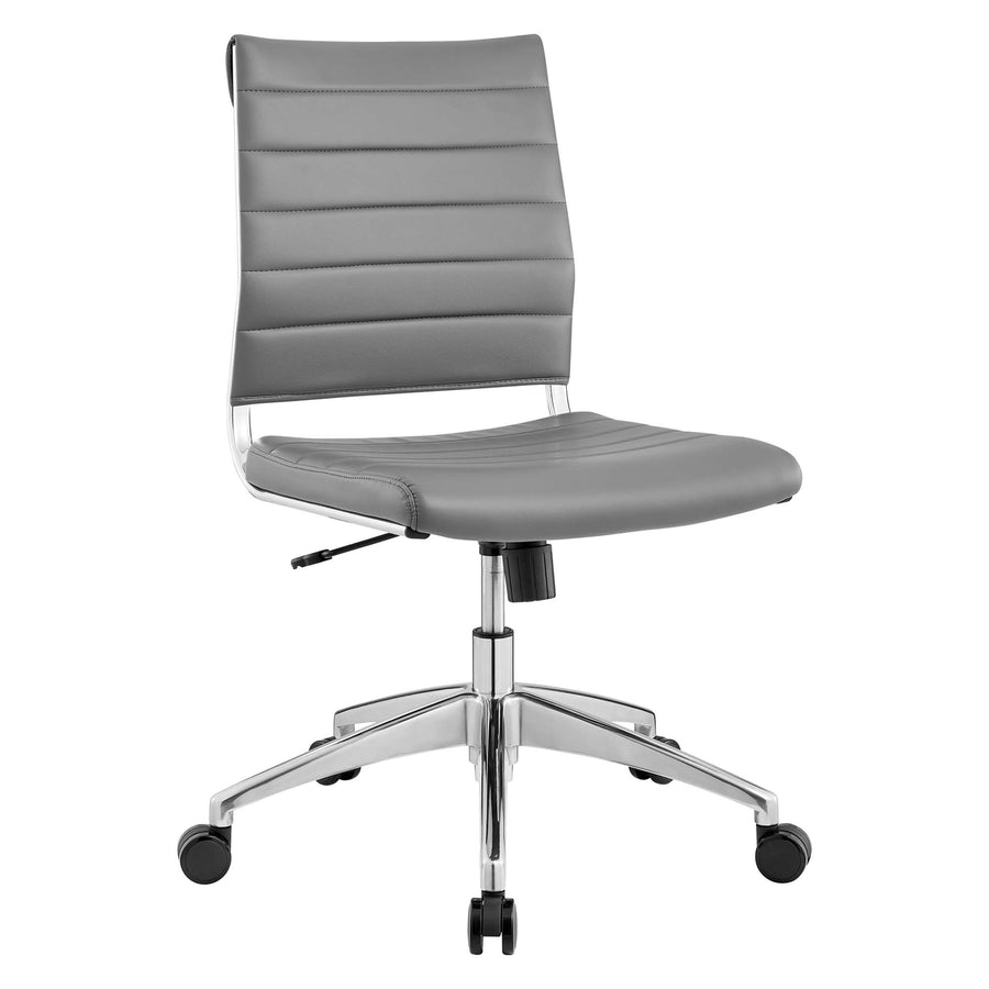 Vanilla Armless Mid Back Office Chair in Gray
