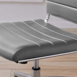 Vanilla Armless Mid Back Office Chair in Gray