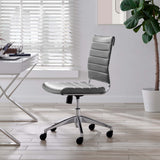 Vanilla Armless Mid Back Office Chair in Gray