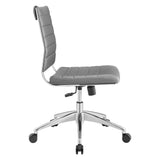 Vanilla Armless Mid Back Office Chair in Gray