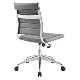 Vanilla Armless Mid Back Office Chair in Gray