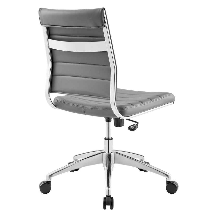 Vanilla Armless Mid Back Office Chair in Gray