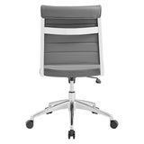 Vanilla Armless Mid Back Office Chair in Gray
