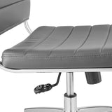 Vanilla Armless Mid Back Office Chair in Gray