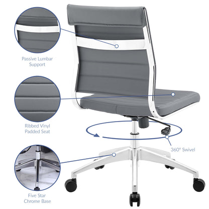 Jive Armless Mid Back Office Chair by Furniture for America