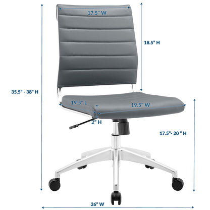 Jive Armless Mid Back Office Chair by Furniture for America