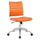 Vanilla Armless Mid Back Office Chair in Orange