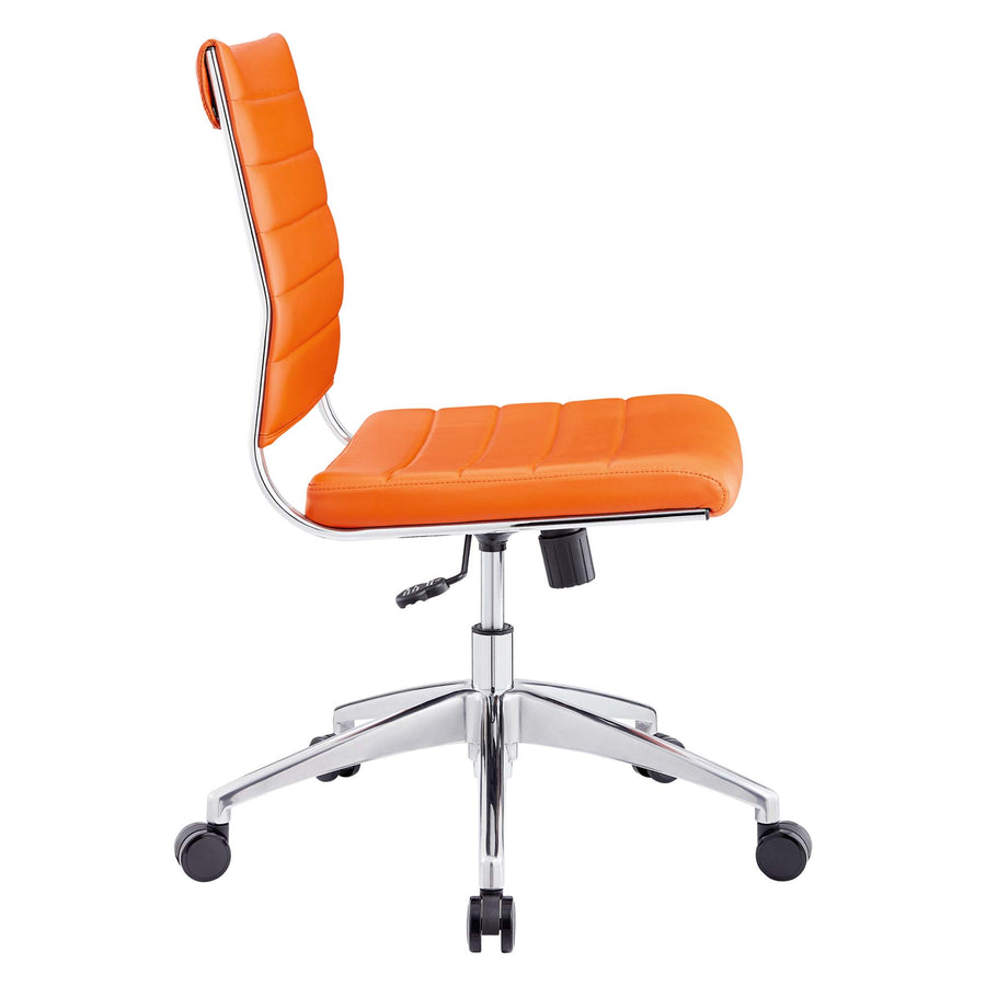 Vanilla Armless Mid Back Office Chair in Orange