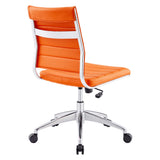 Vanilla Armless Mid Back Office Chair in Orange