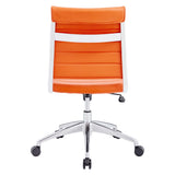 Vanilla Armless Mid Back Office Chair in Orange