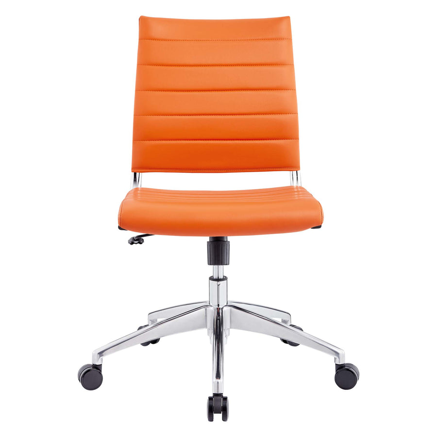 Vanilla Armless Mid Back Office Chair in Orange