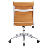 Vanilla Armless Mid Back Office Chair in Tan