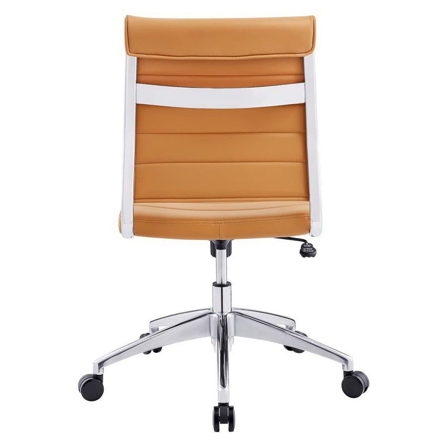Vanilla Armless Mid Back Office Chair in Tan