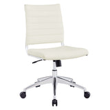 Vanilla Armless Mid Back Office Chair in White