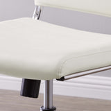 Vanilla Armless Mid Back Office Chair in White