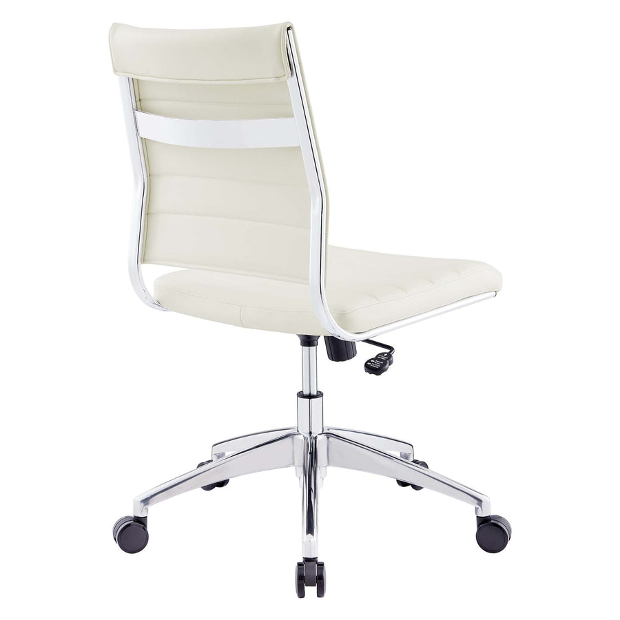 Vanilla Armless Mid Back Office Chair in White