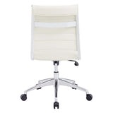 Vanilla Armless Mid Back Office Chair in White
