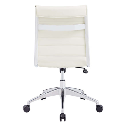 Jive Armless Mid Back Office Chair in White