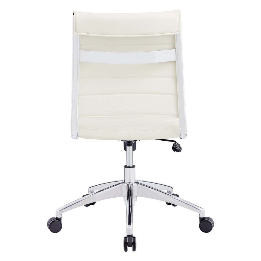 Vanilla Armless Mid Back Office Chair in White