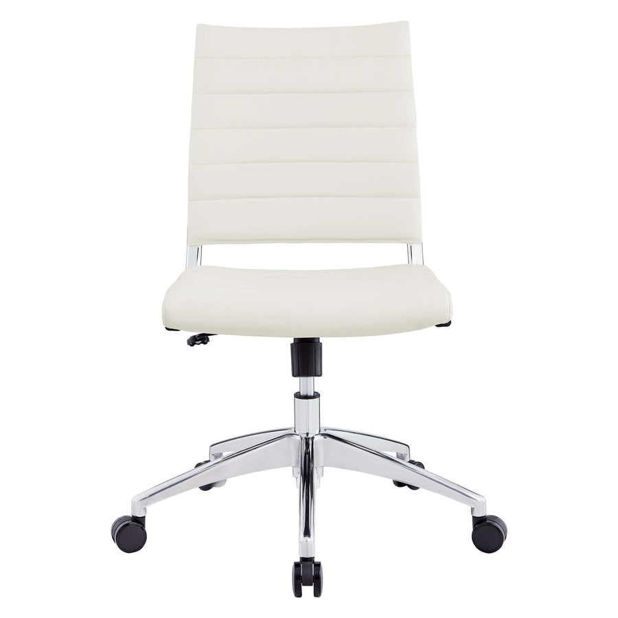 Vanilla Armless Mid Back Office Chair in White