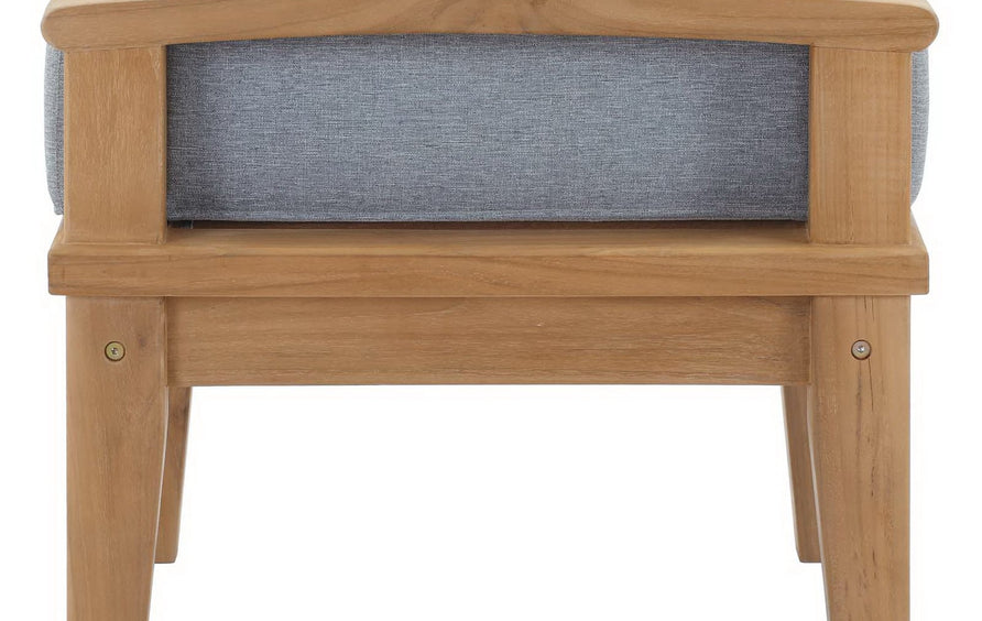 Cove 4 Piece Outdoor Patio Teak Set in Natural Gray
