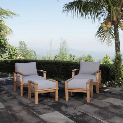 Marina 4 Piece Outdoor Patio Teak Set by Furniture For America