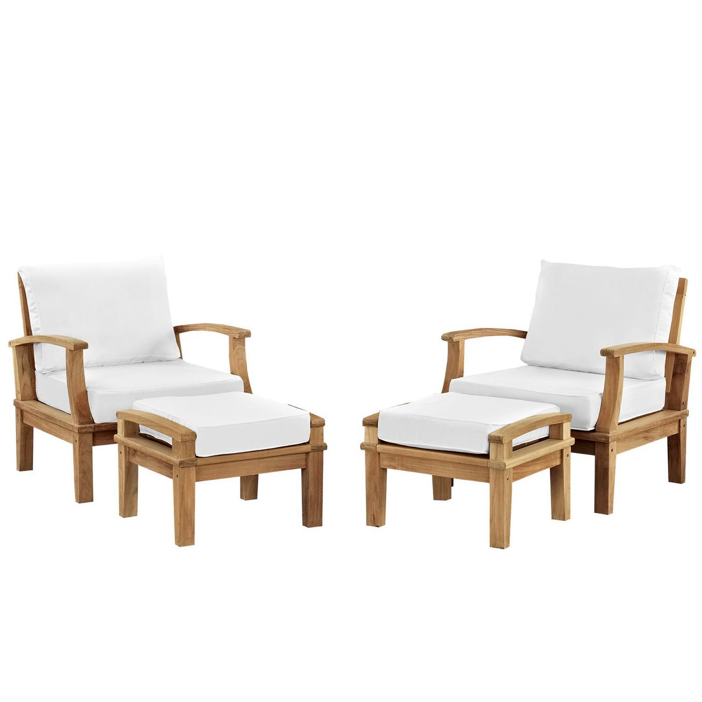 Marina 4 Piece Outdoor Patio Teak Set by Furniture For America