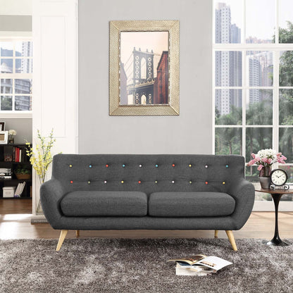 Remark Upholstered Fabric Sofa by Furniture for America